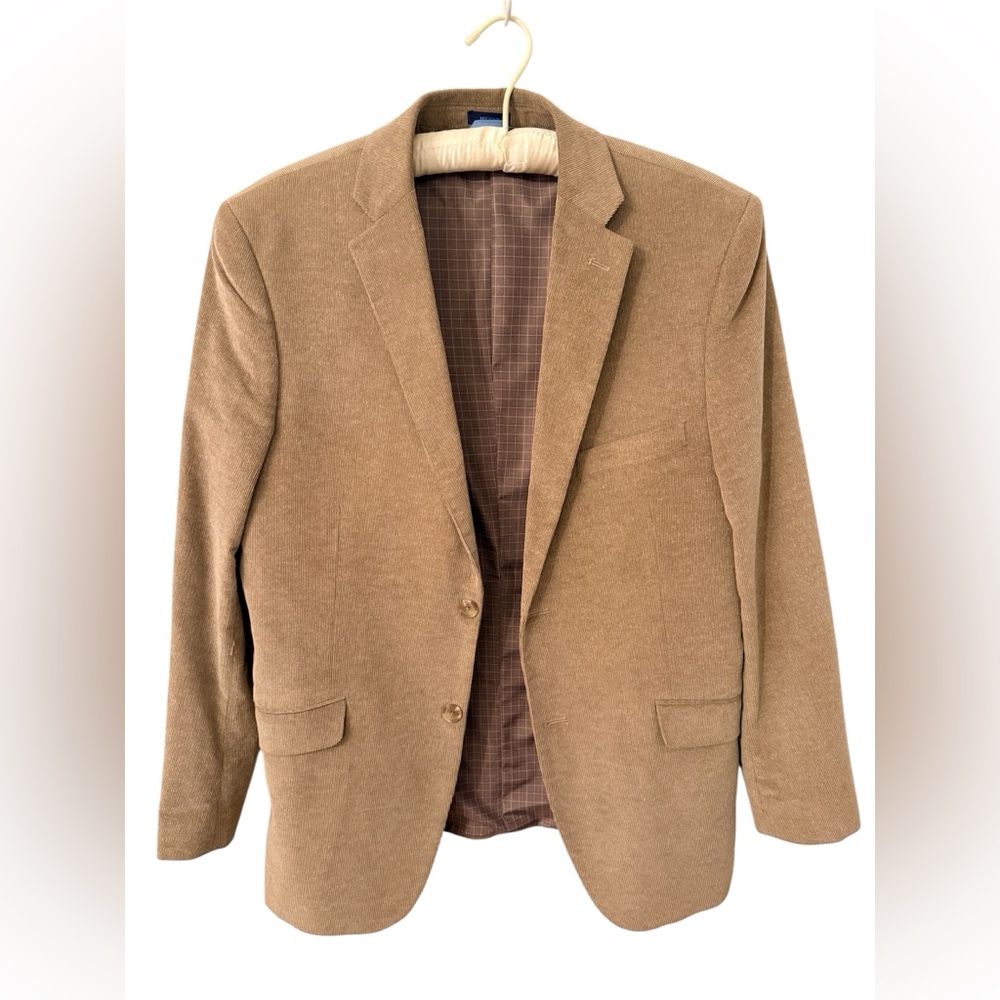 MADE by Cam Newton Coat Tan Corduroy Blazer Elbow Patches 40R